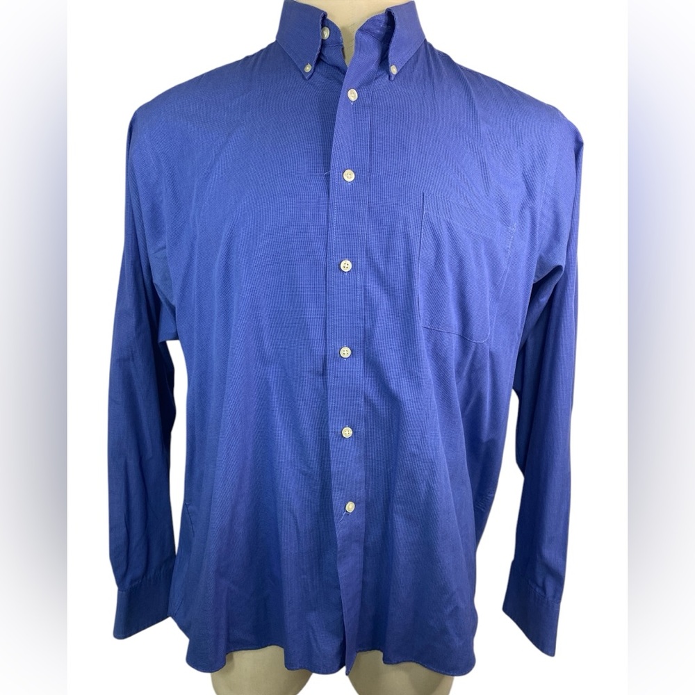 Chaps Long Sleeve Button Up Men's Blue Shirt 17-17 1/2-36/37